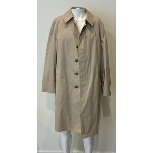 VTG Botany 500 Trench Coat Removable Liner Mens Size 42 Short Old Money USA Made